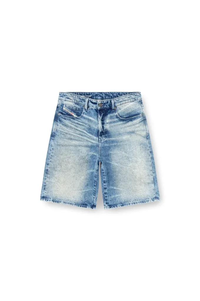d-rixford-s Denim shorts with lyrics print