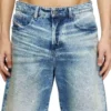 d-rixford-s Denim shorts with lyrics print