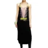d-shany-long Sleeveless tank dress with lyrics print