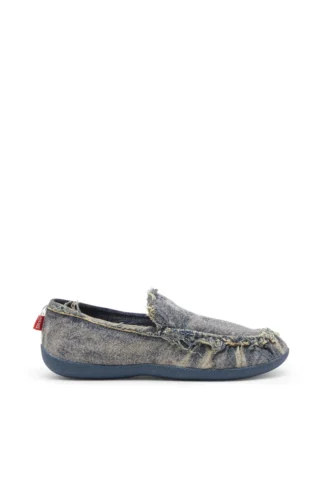 d-shock moc D-Shock-Distressed denim loafers