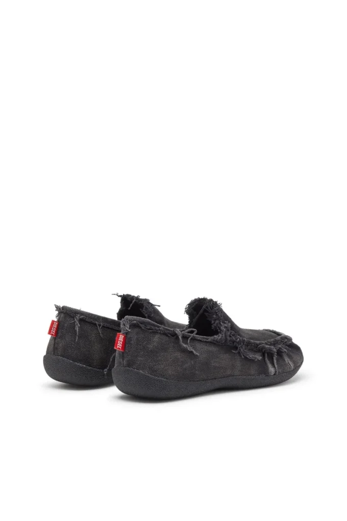 d-shock moc D-Shock-Distressed denim loafers