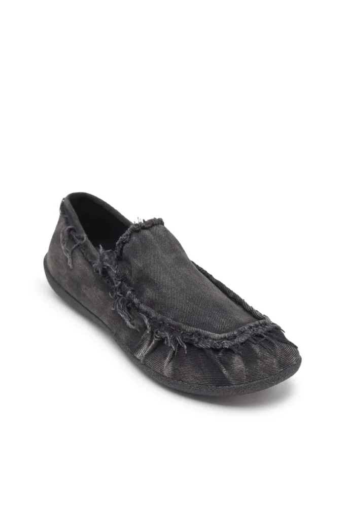 d-shock moc D-Shock-Distressed denim loafers