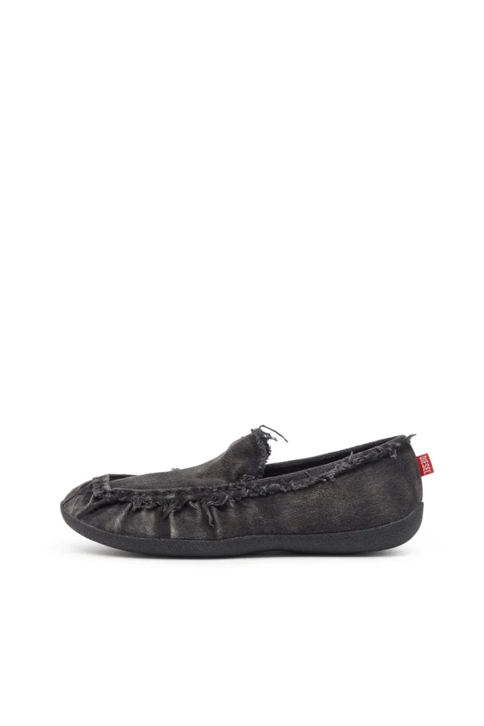 d-shock moc D-Shock-Distressed denim loafers