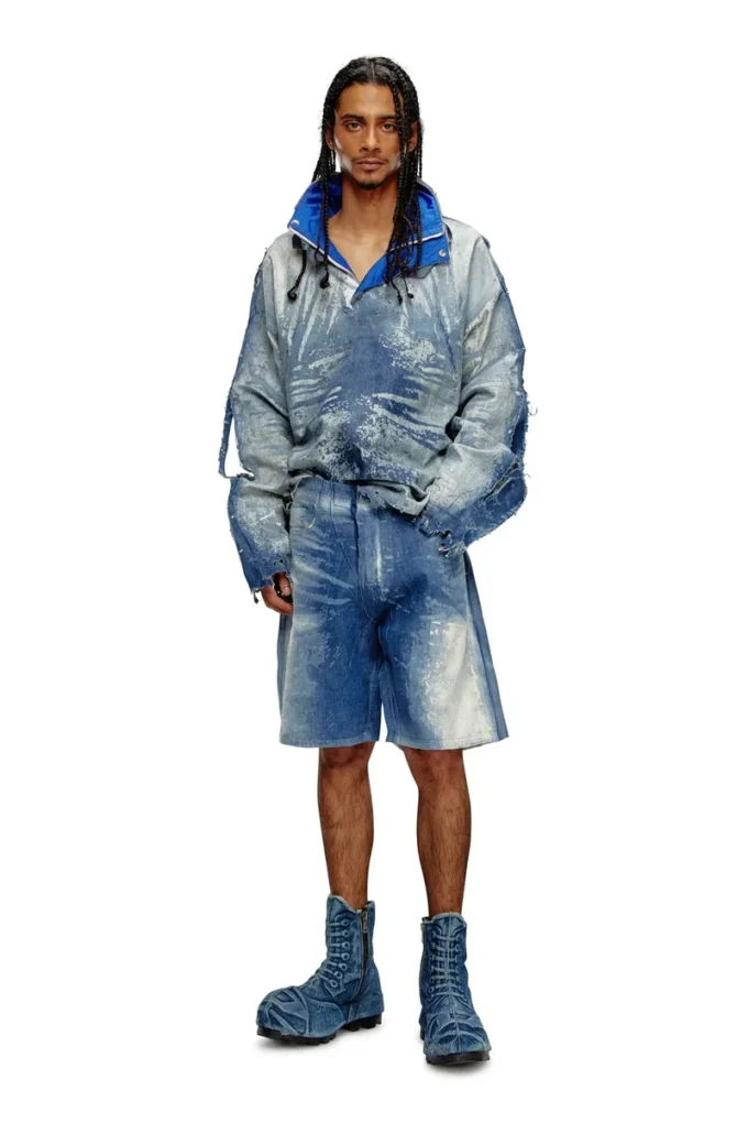 d-shorty-fse Shorts in peel-off denim