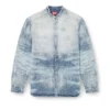 d-simp-fsh Shirt in distressed honeycomb denim