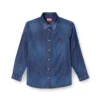 d-simply Denim shirt with embroidered logo