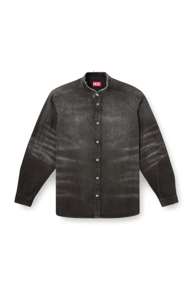 d-simply-fsh Shirt in distressed honeycomb denim