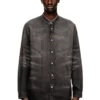 d-simply-fsh Shirt in distressed honeycomb denim