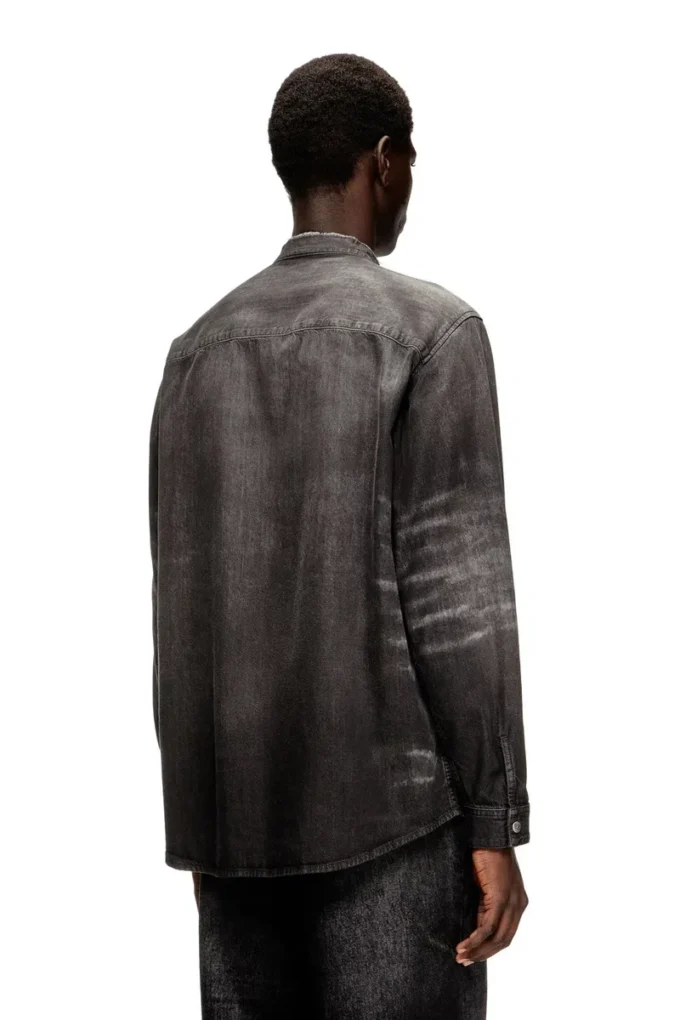 d-simply-fsh Shirt in distressed honeycomb denim