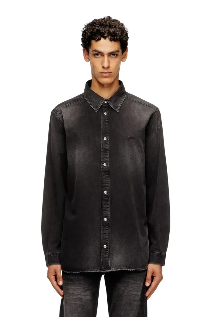d-simply Long-sleeve denim shirt