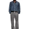 d-simply-s13 Shirt in fluid Prince of Wales denim