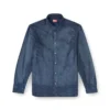 d-simply-s13 Shirt in fluid Prince of Wales denim