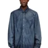 d-simply-s13 Shirt in fluid Prince of Wales denim