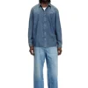 d-simply-s15 Denim shirt with back embroidery