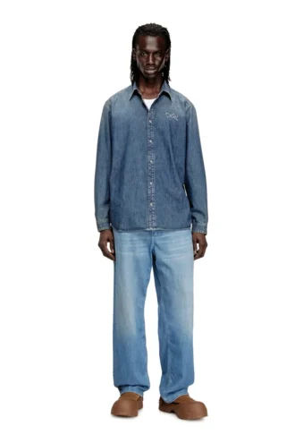 d-simply-s15 Denim shirt with back embroidery