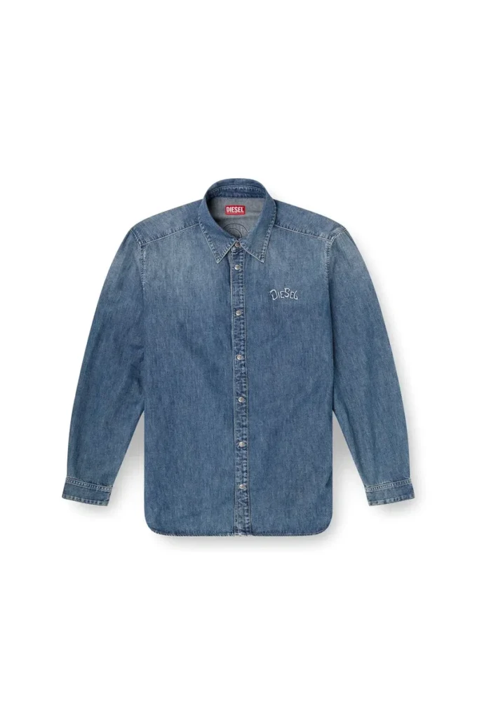 d-simply-s15 Denim shirt with back embroidery