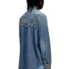 d-simply-s15 Denim shirt with back embroidery