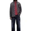 d-simply-s15 Denim shirt with embroidered emblem