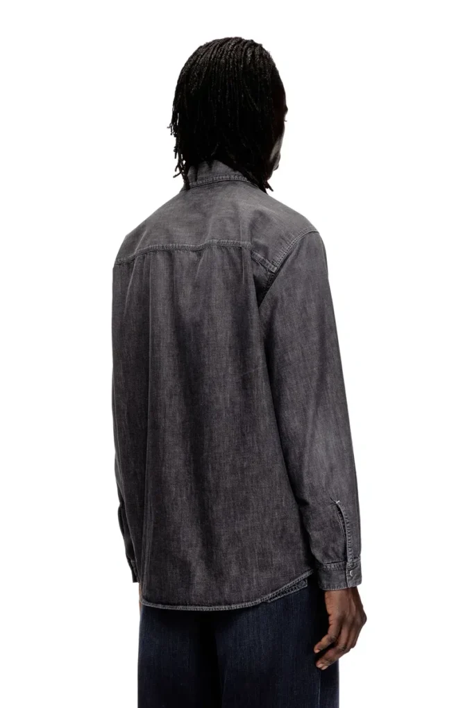 d-simply-s15 Denim shirt with embroidered emblem