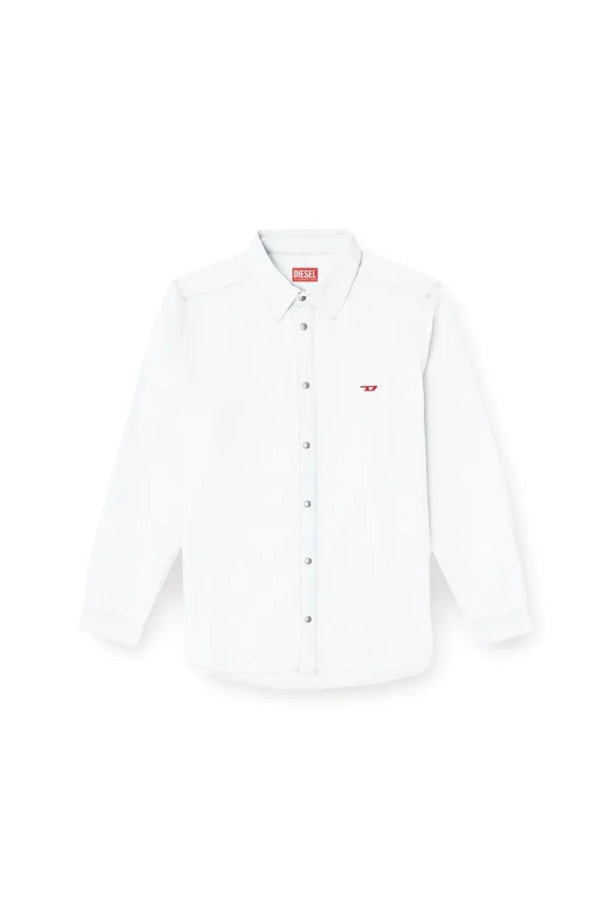 d-simply Shirt in bleach-effect denim