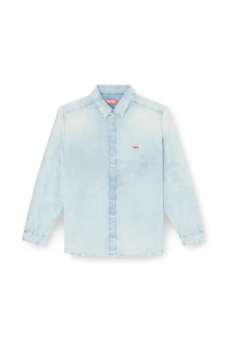 d-simply Shirt in bleach-effect denim
