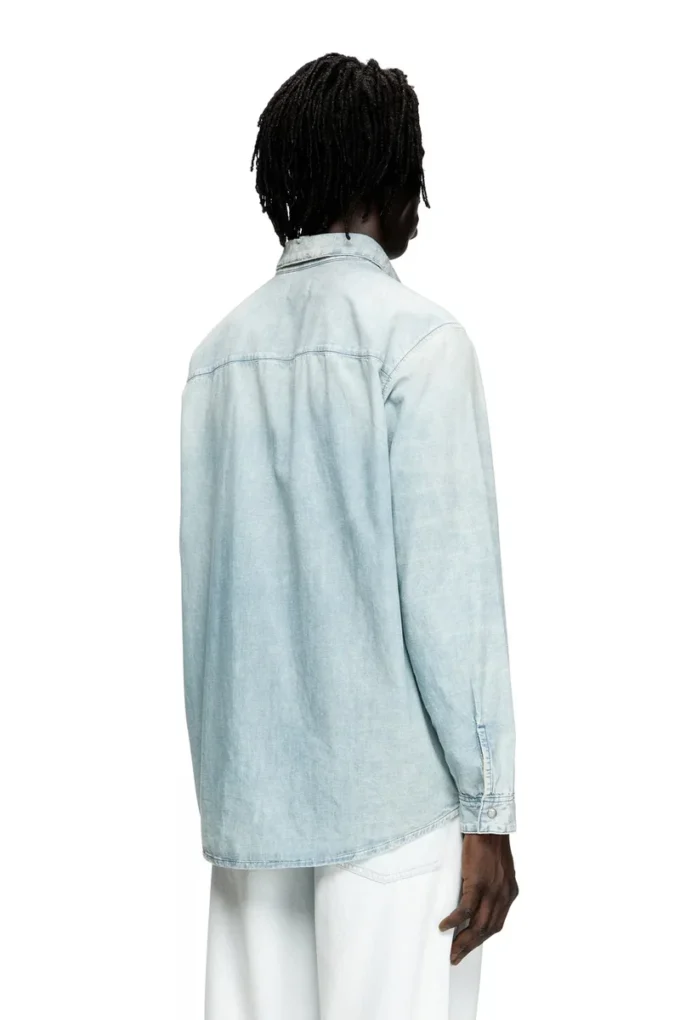 d-simply Shirt in bleach-effect denim