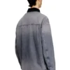 d-stack-u-l Utility-style denim jacket with contrasting collar