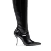 d-ten&half hb D-Ten&Half-Glossy knee-high boots with curved heel
