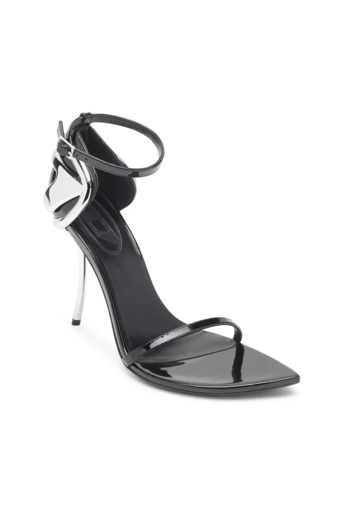 d-ten&half sandal D-Ten&Half-Stiletto sandals in patent leather and satin