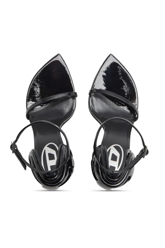 d-ten&half sandal D-Ten&Half-Stiletto sandals in patent leather and satin