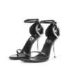 d-ten&half sandal D-Ten&Half-Stiletto sandals in patent leather and satin