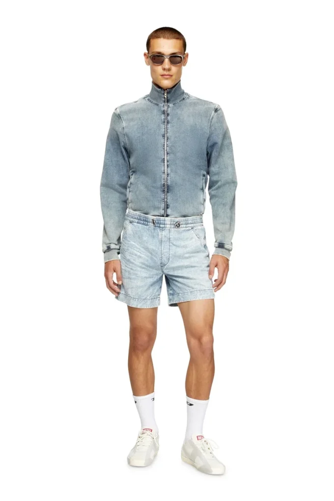 d-tenni-s Shorts in marbled denim