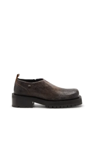 d-texan clog D-Texan-Zipped shoes in distressed crackled suede