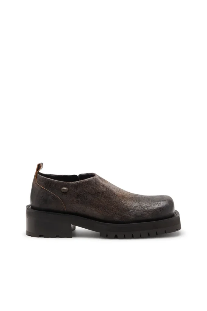d-texan clog D-Texan-Zipped shoes in distressed crackled suede