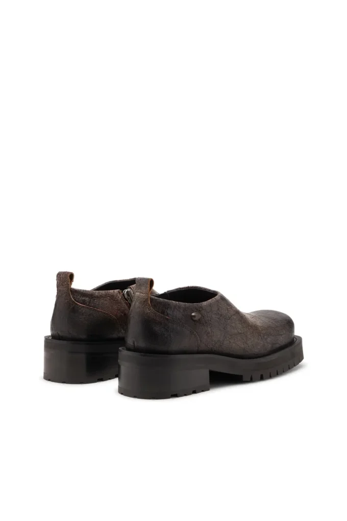 d-texan clog D-Texan-Zipped shoes in distressed crackled suede