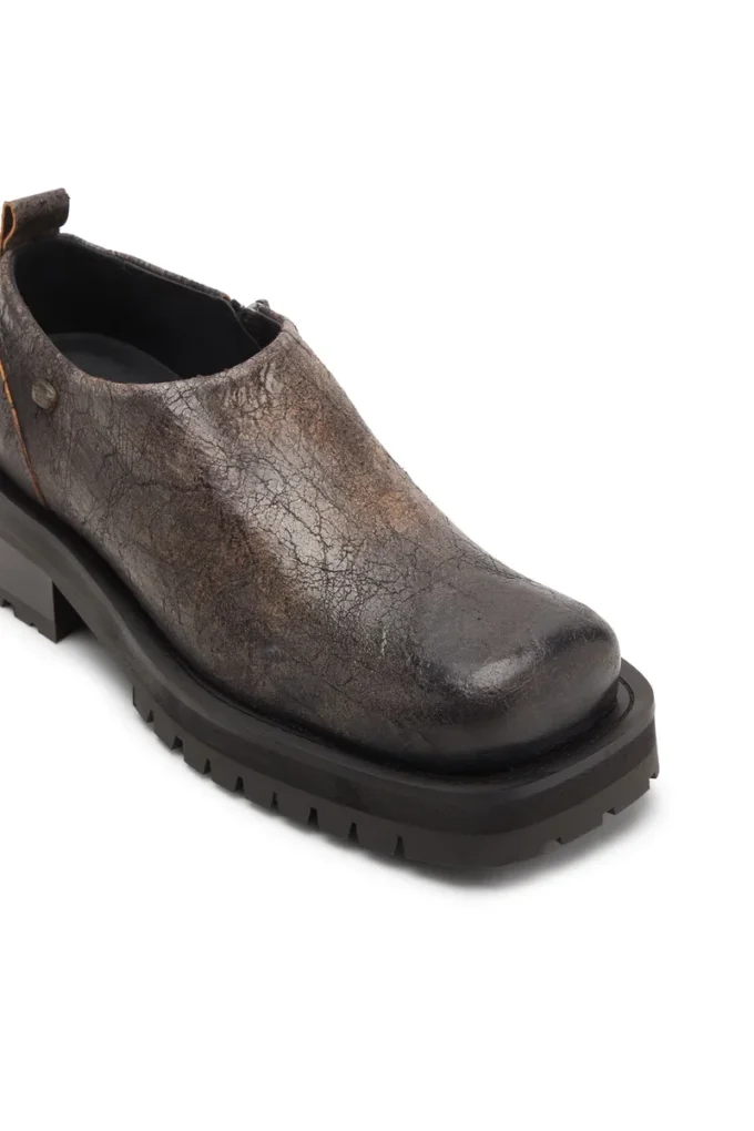 d-texan clog D-Texan-Zipped shoes in distressed crackled suede