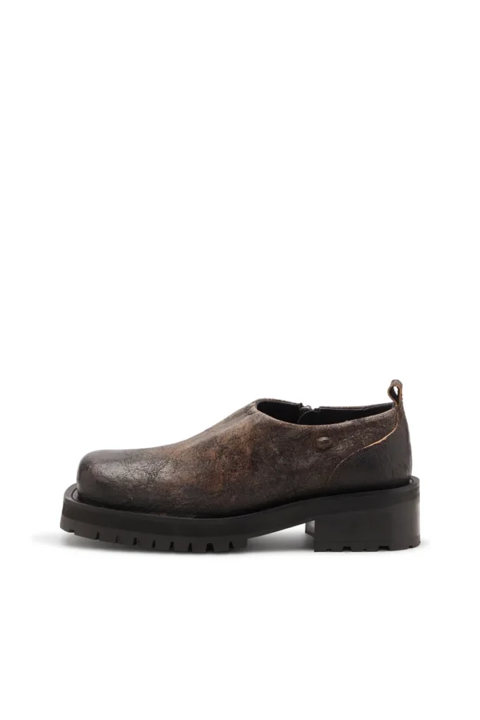 d-texan clog D-Texan-Zipped shoes in distressed crackled suede