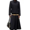 o-grace-bond Drop-waist skirt in neoprene-bonded fabric