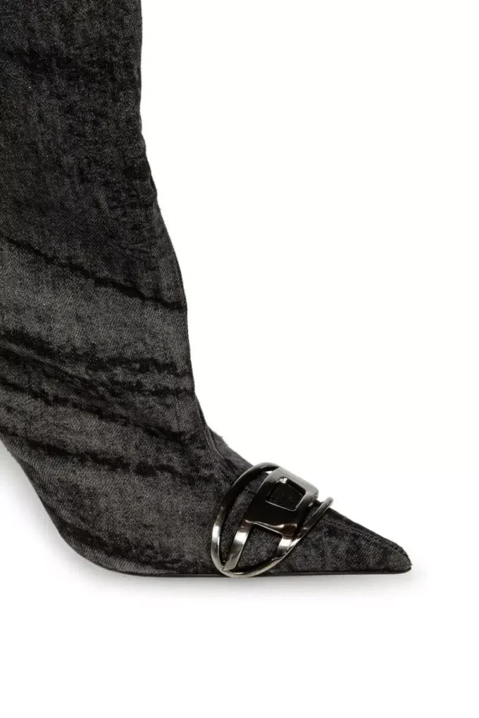 d-venus 90 otk boot D-Venus-Over-the-knee boots in coated denim