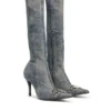 d-venus kb d D-Venus – Denim boots with logo plaque