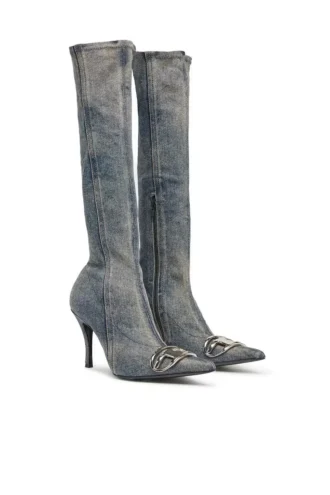 d-venus kb d D-Venus – Denim boots with logo plaque