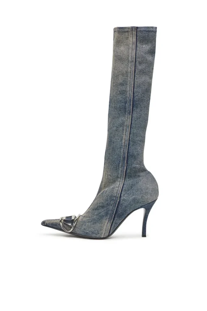d-venus kb d D-Venus – Denim boots with logo plaque