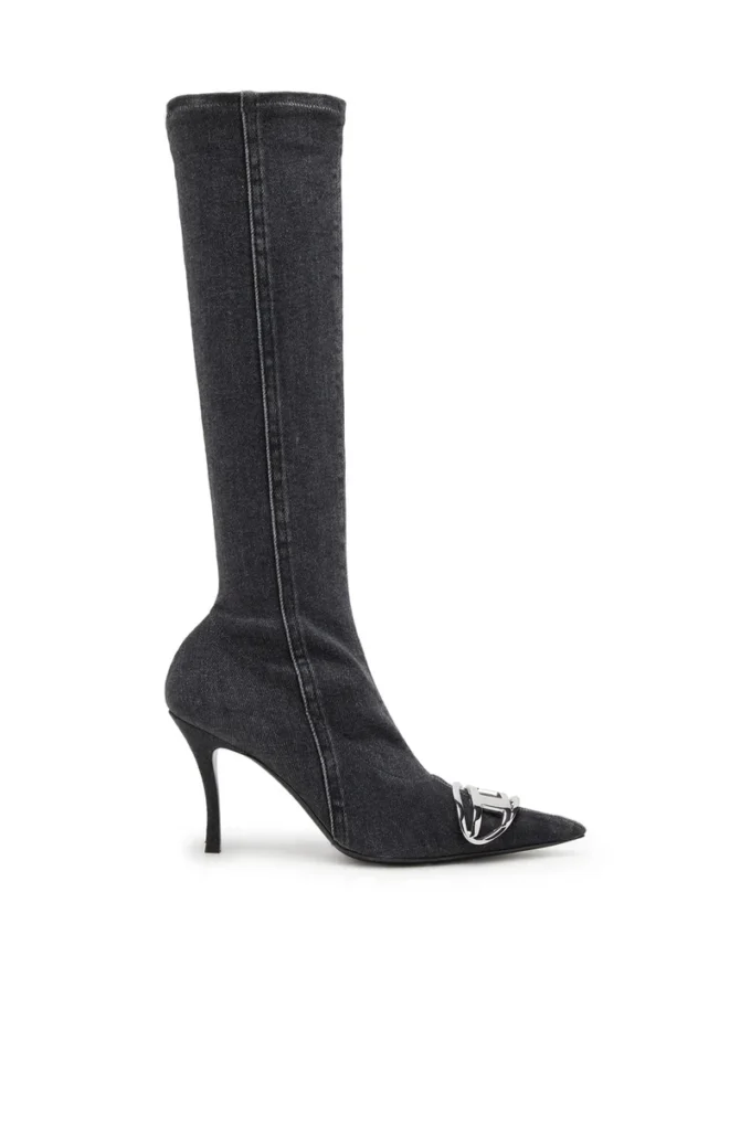 d-venus kb d D-Venus-Knee-high boots in stretch denim