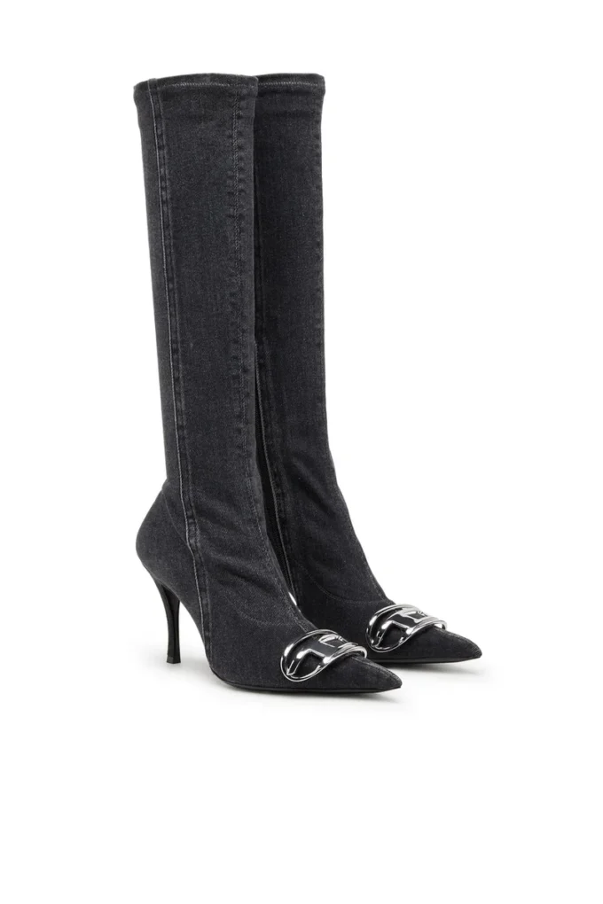 d-venus kb d D-Venus-Knee-high boots in stretch denim