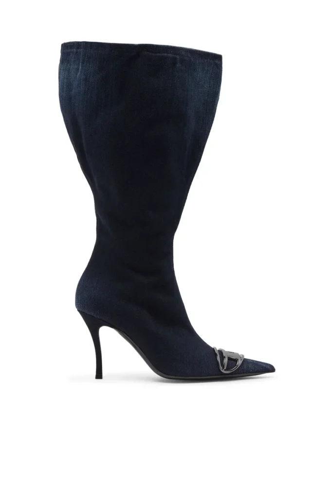 d-venus kb large D-Venus-Wide knee-high boots in denim