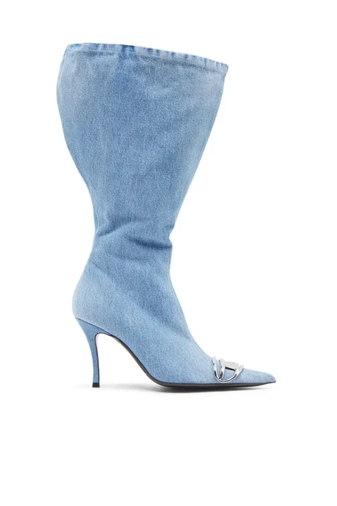 d-venus kb large D-Venus-Wide knee-high boots in denim