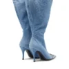 d-venus kb large D-Venus-Wide knee-high boots in denim