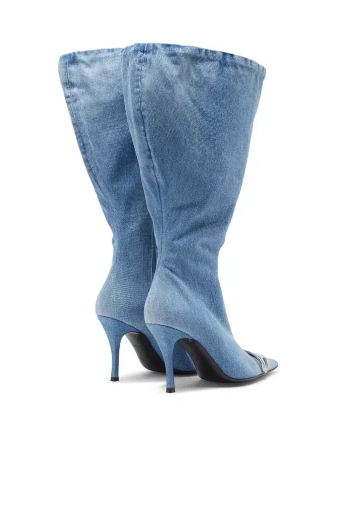 d-venus kb large D-Venus-Wide knee-high boots in denim