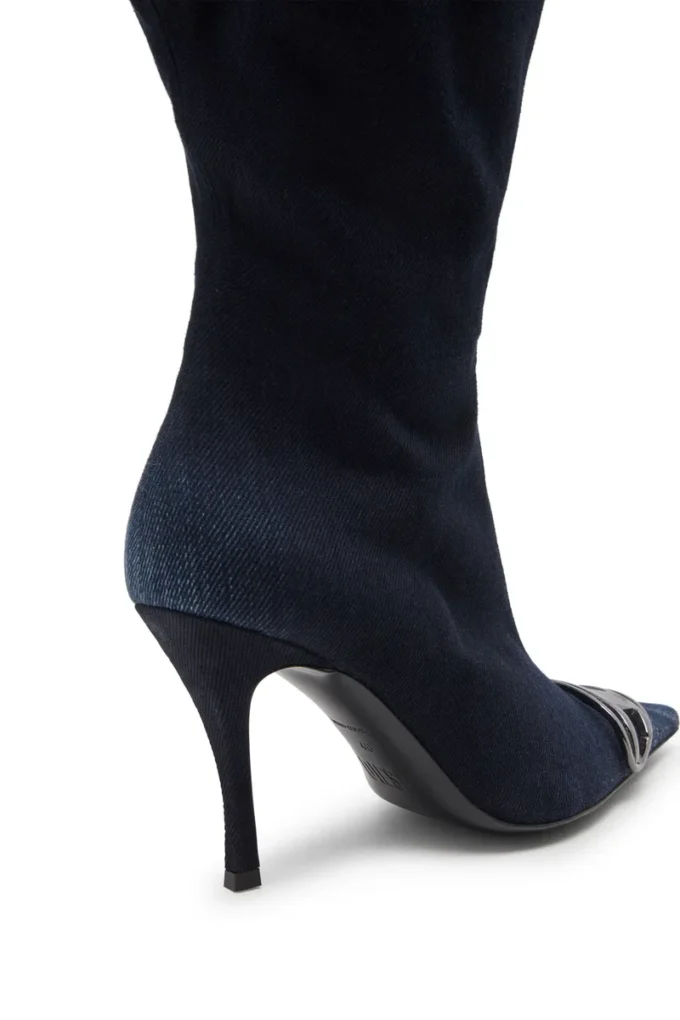 d-venus kb large D-Venus-Wide knee-high boots in denim