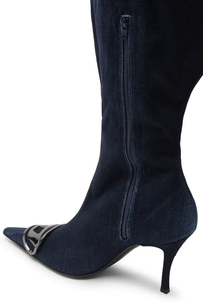 d-venus kb large D-Venus-Wide knee-high boots in denim